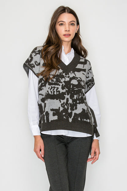 Stacey Sweater Vest Charcoal