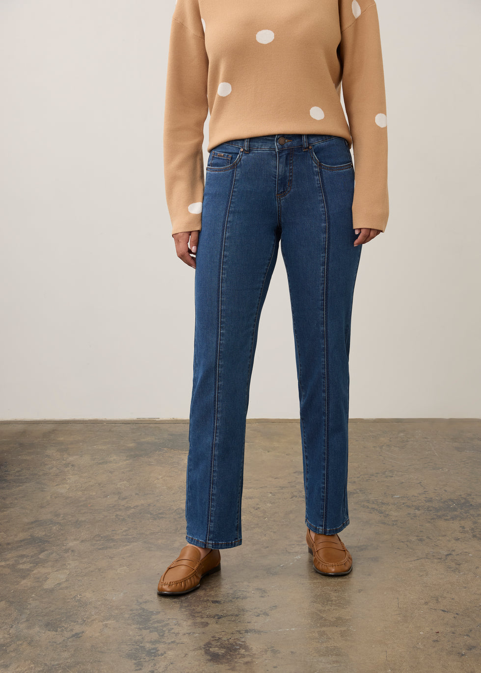 Christina Straight Leg Denim, Dark Wash