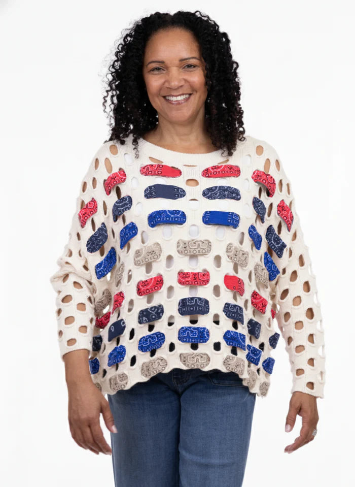 Bandana Weave Pullover
