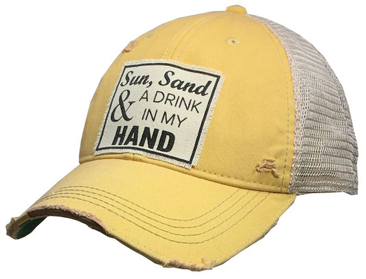 "Sun Sand & A Drink In My Hand" Trucker Cap