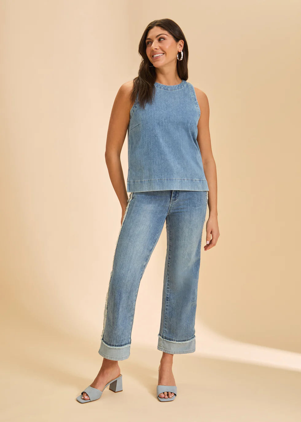 Olivia Wide Ankle Denim- Light Wash