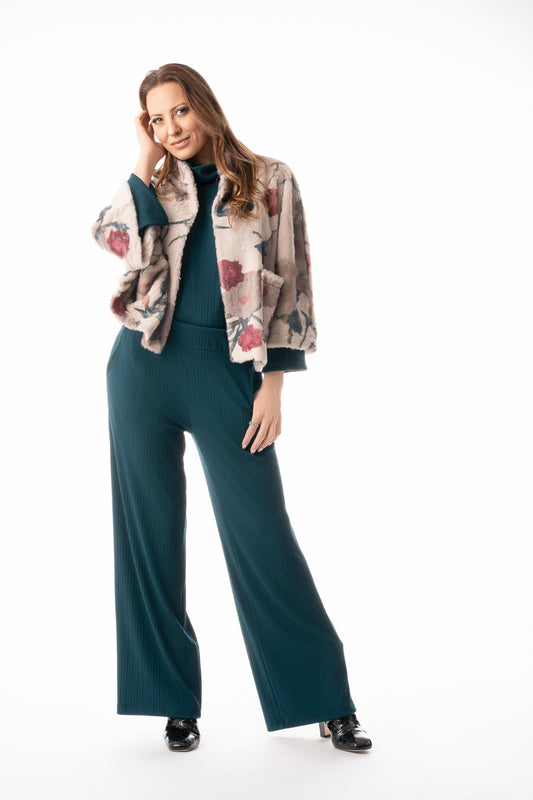 Blossom Plush Crop Jacket