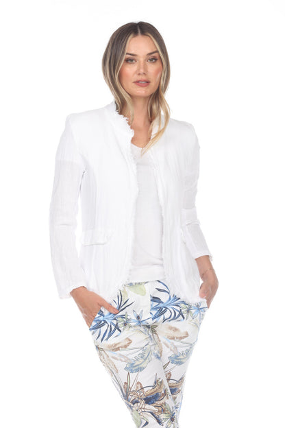 White Jacket Linen/Cotton Blend