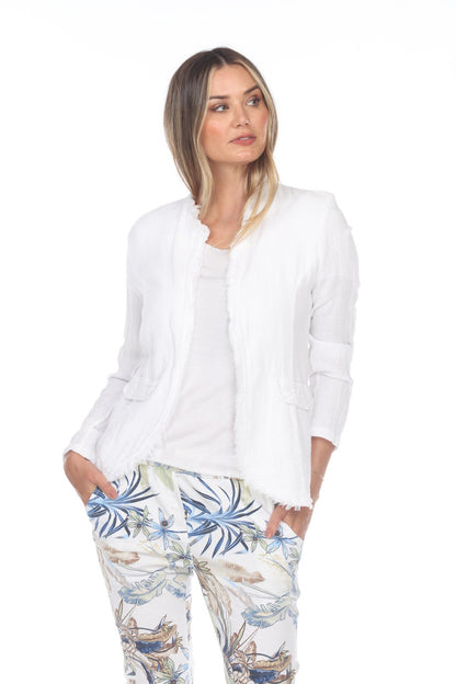 White Jacket Linen/Cotton Blend