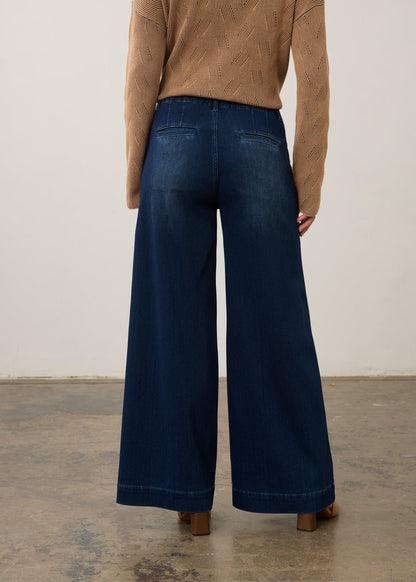 Wide Leg Denim, Dark Wash