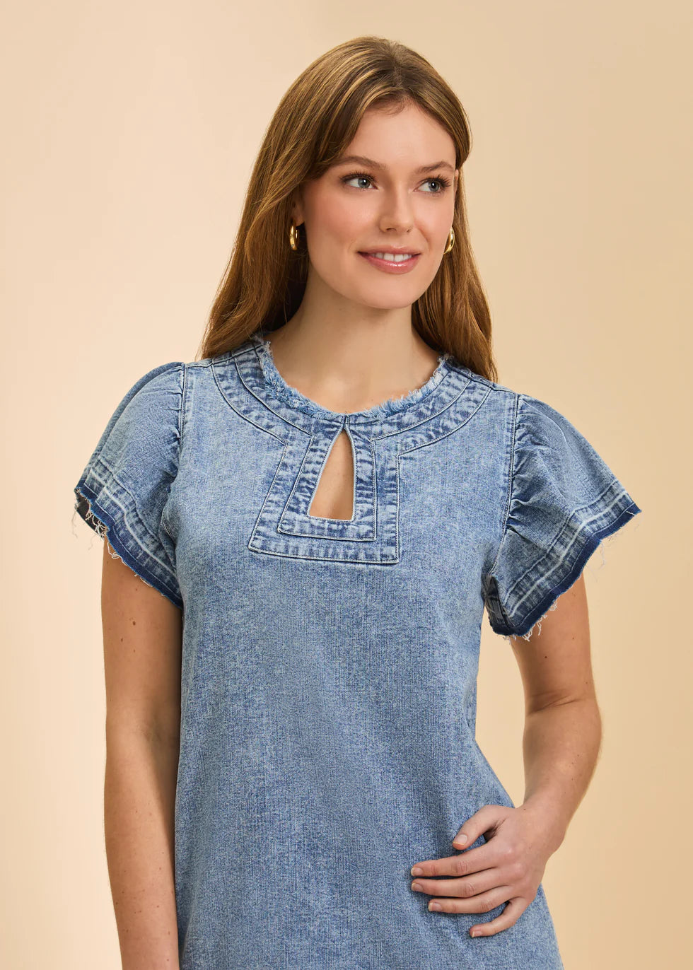 Chambray Shift Dress