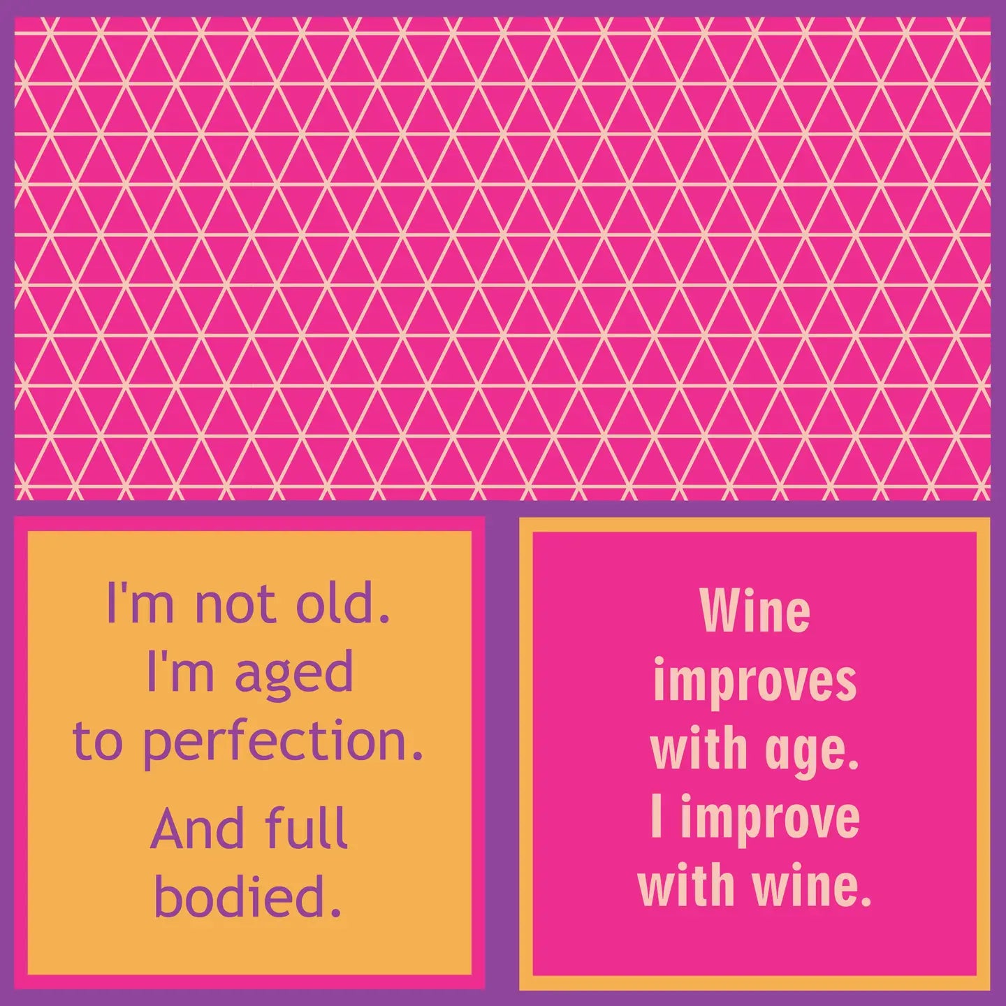 Cocktail Napkin Wine Improves with Age