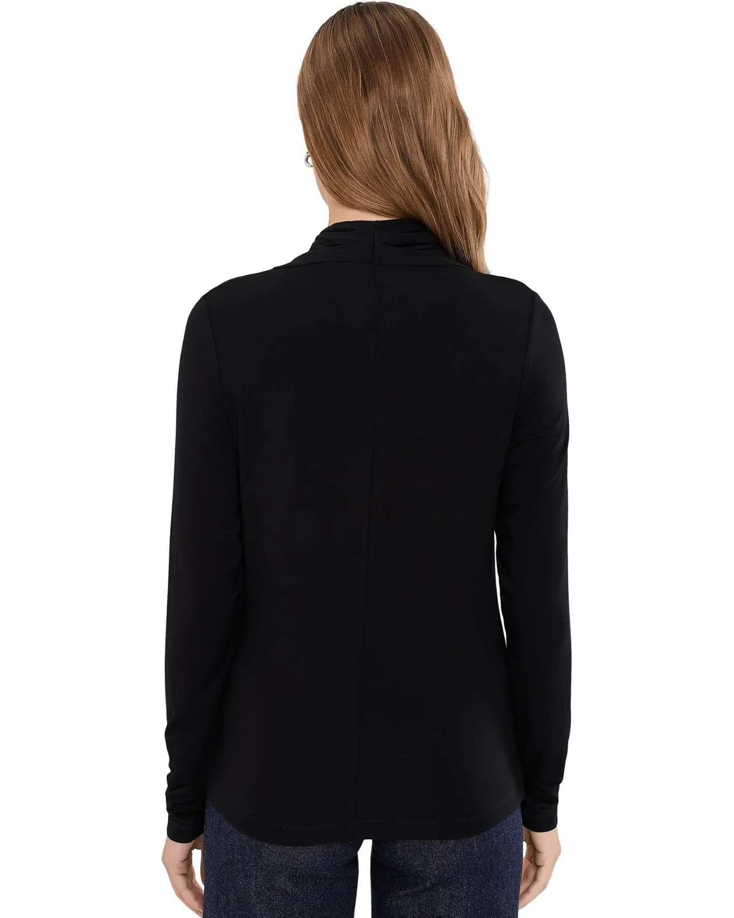 Long Sleeve Wrap Neck Knit Top