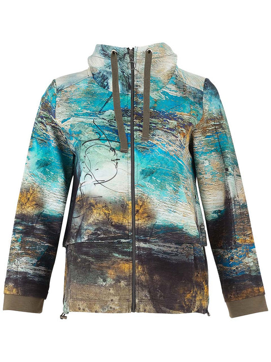 Artistry in Motion Printed Zip-Up Jacket
