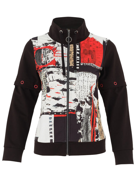 Abstract Zip-Up Jacket