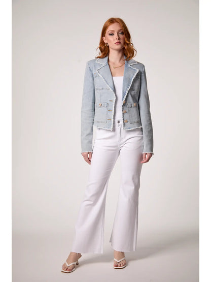 Logan Frayed Blazer- Panama