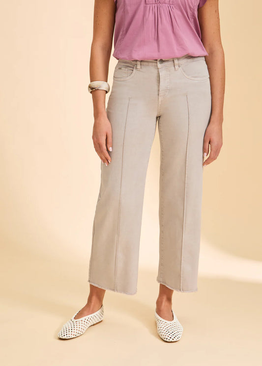 Olivia Wide Ankle Denim- Gray