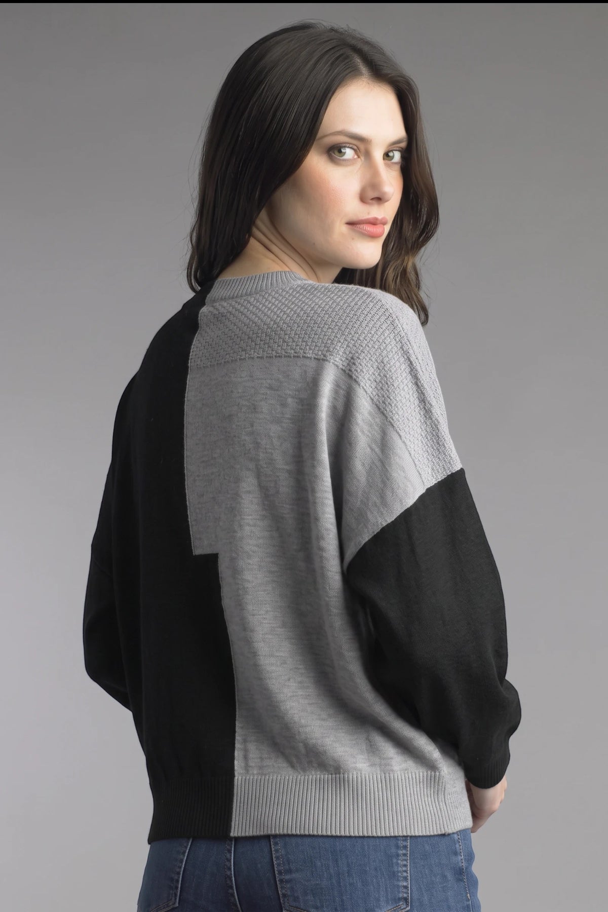 Two-Tone Colorblock Sweater