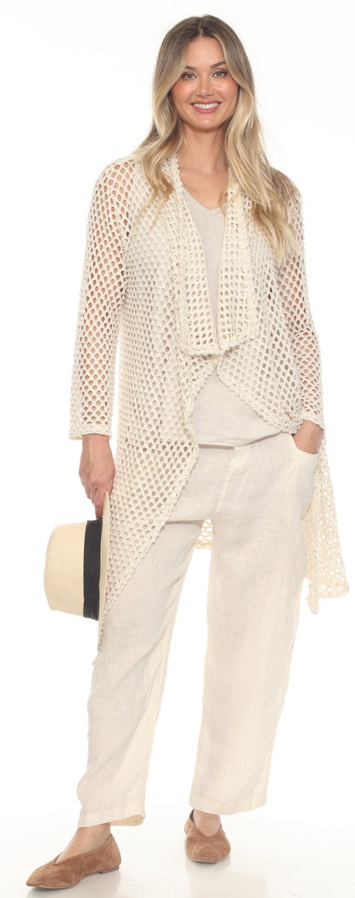 Ivory Mesh Cardigan