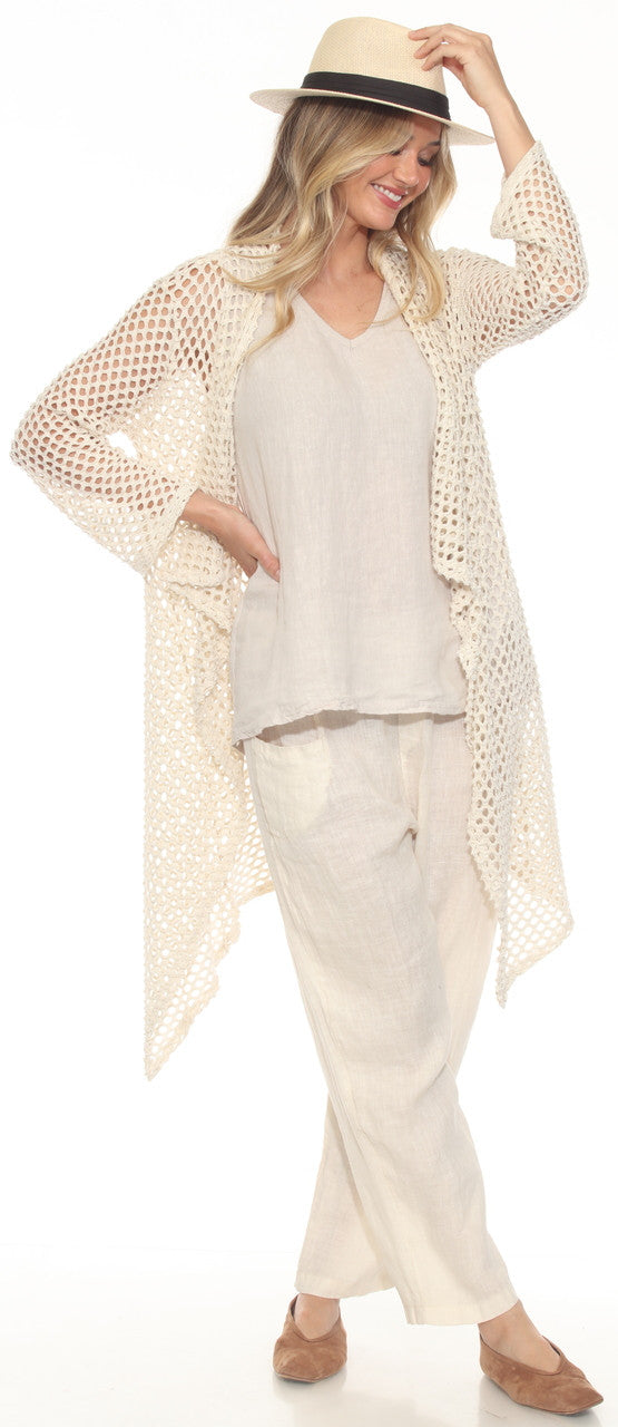 Ivory Mesh Cardigan