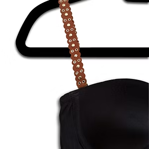 Camel Suede Gold Studs Strap-its Bra