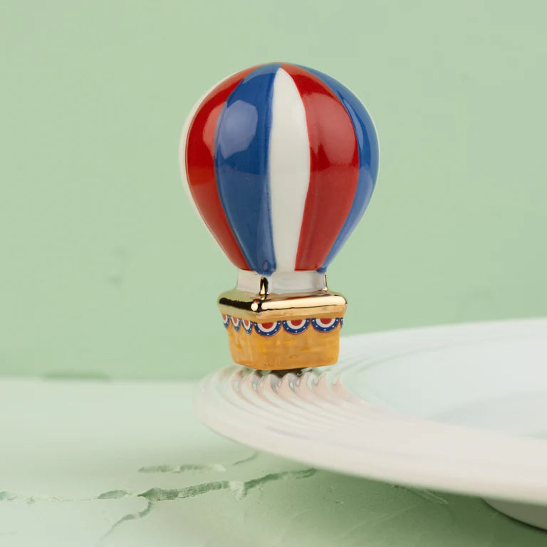 nora fleming mini red, white, and balloon
