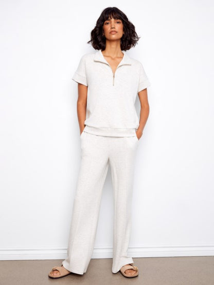 Short Sleeve Half-Zip Top