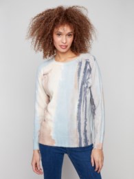 Reversible Printed Crew Neck Sweater Aquarelle, Watercolor