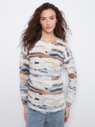 Reversible Printed Plush Sweater