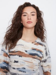 Reversible Printed Plush Sweater