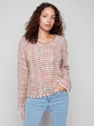 Novelty Yarn Crochet Sweater