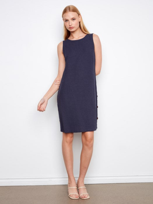 Sleeveless Linen Blend Dress