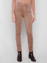 Cuffed Hem Twill Jeans