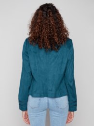 Vintage Faux Leather Jacket With Zipper Details