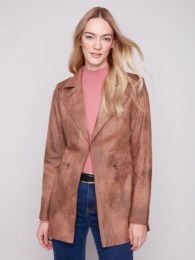 Vintage Truffle Faux Suede Jacket