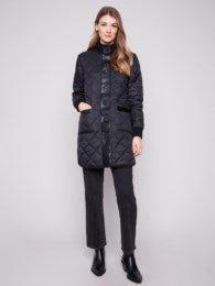 Reversible Long Quilted Puffer Jacket