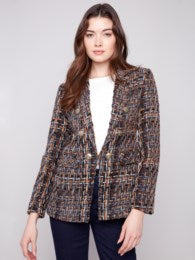 Chevron Tweed Blazer