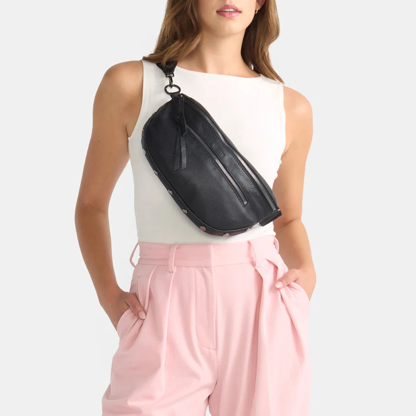 Charles Crossbody Lrg Black/Gunmetal