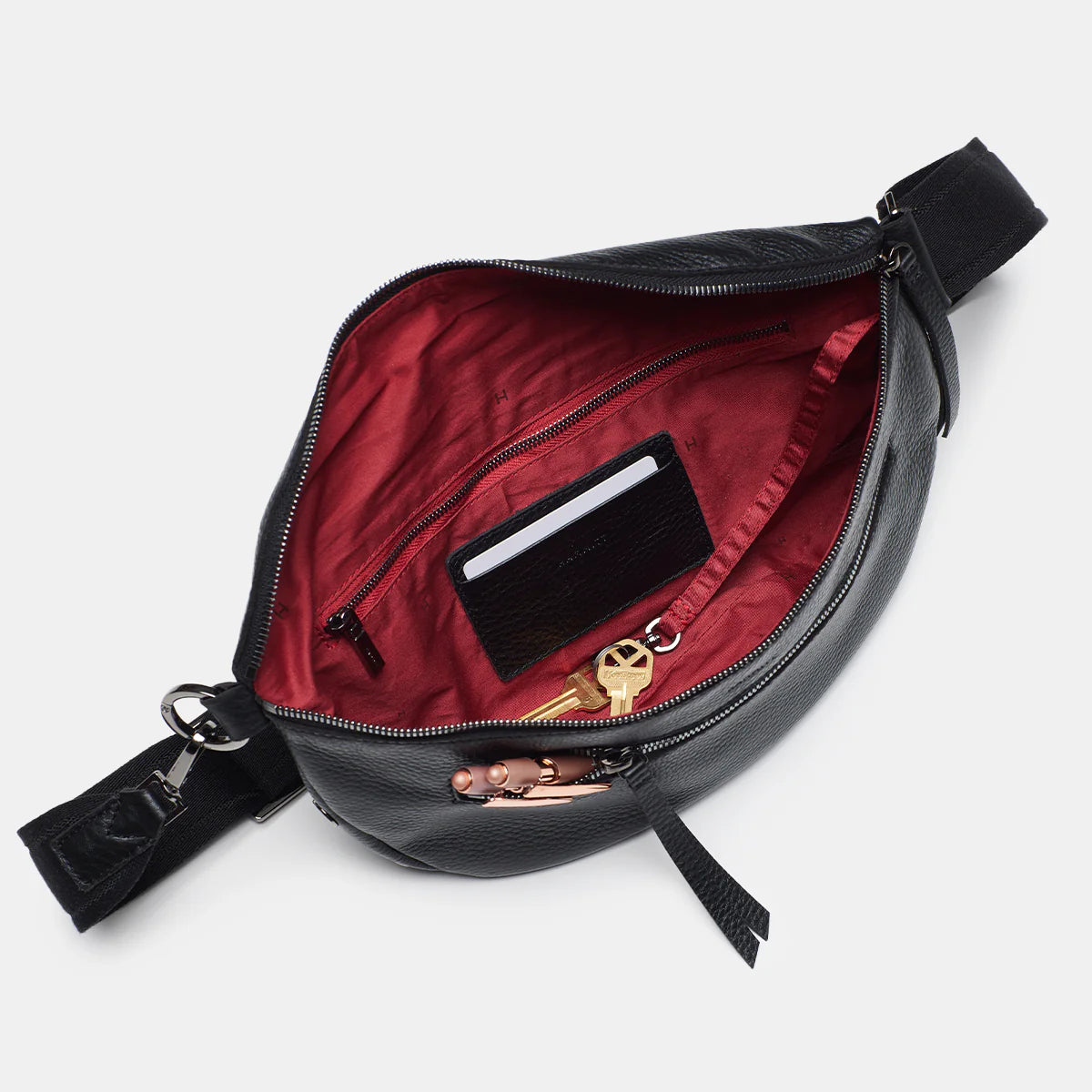 Charles Crossbody Lrg Black/Gunmetal