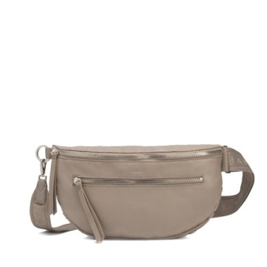 Charles Crossbody Lrg Pewter Pebble/Brushed Silver