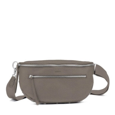 Charles Crossbody Lrg Pewter Pebble/Brushed Silver