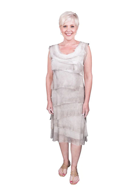 Mariana Silk Ruffle Dress