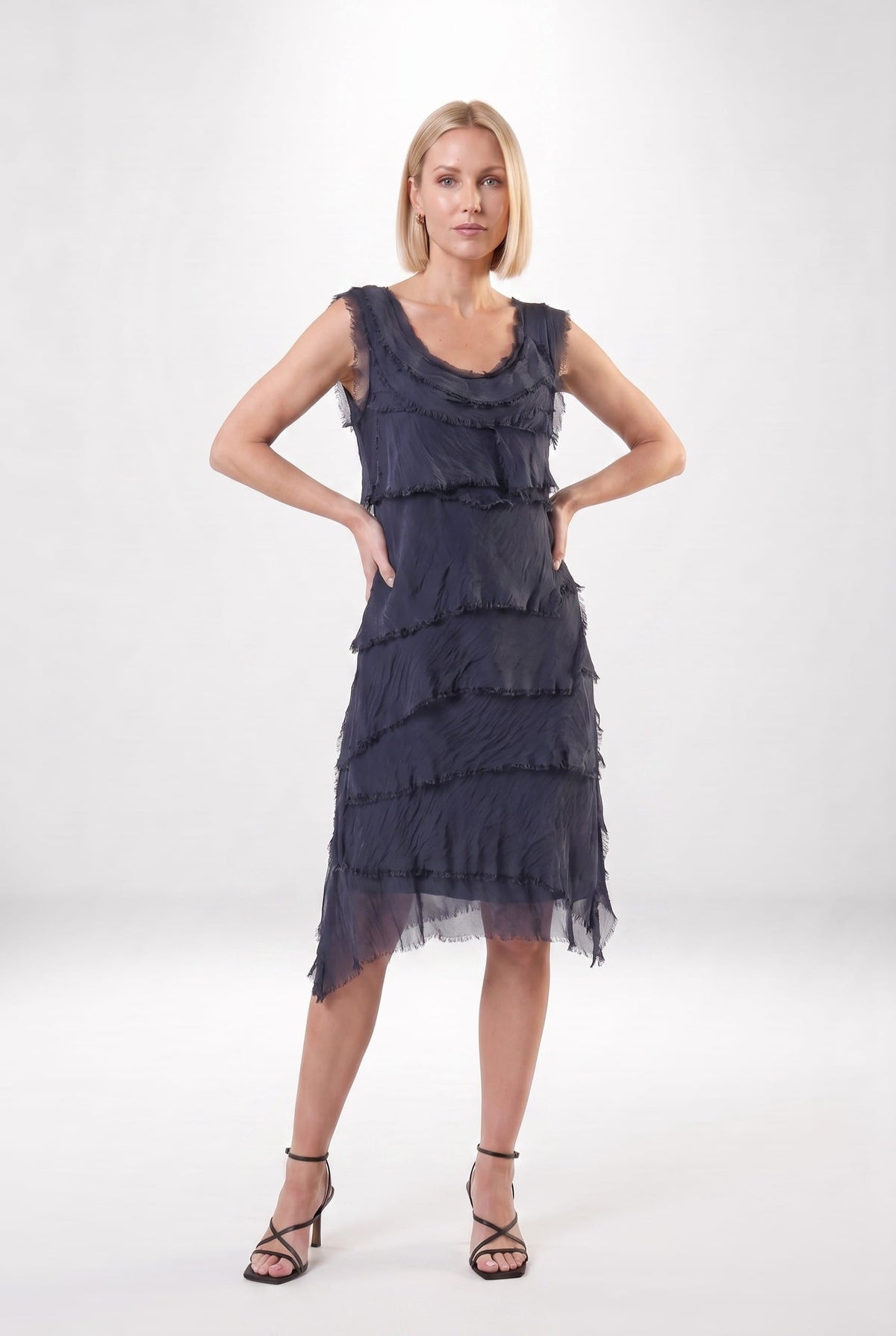 Mariana Silk Ruffle Dress