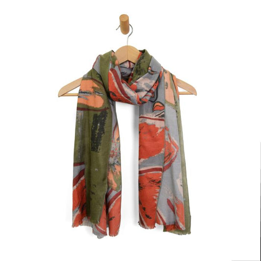 Multi Large Blooms Scarf