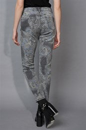 SLIM-LEG FULL-LENGTH PRINTED JEANS