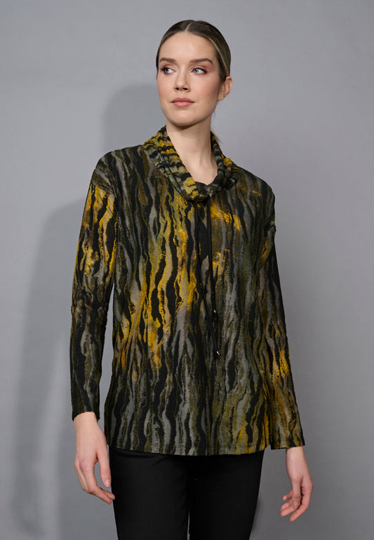 DRAWSTRING NECK TOP