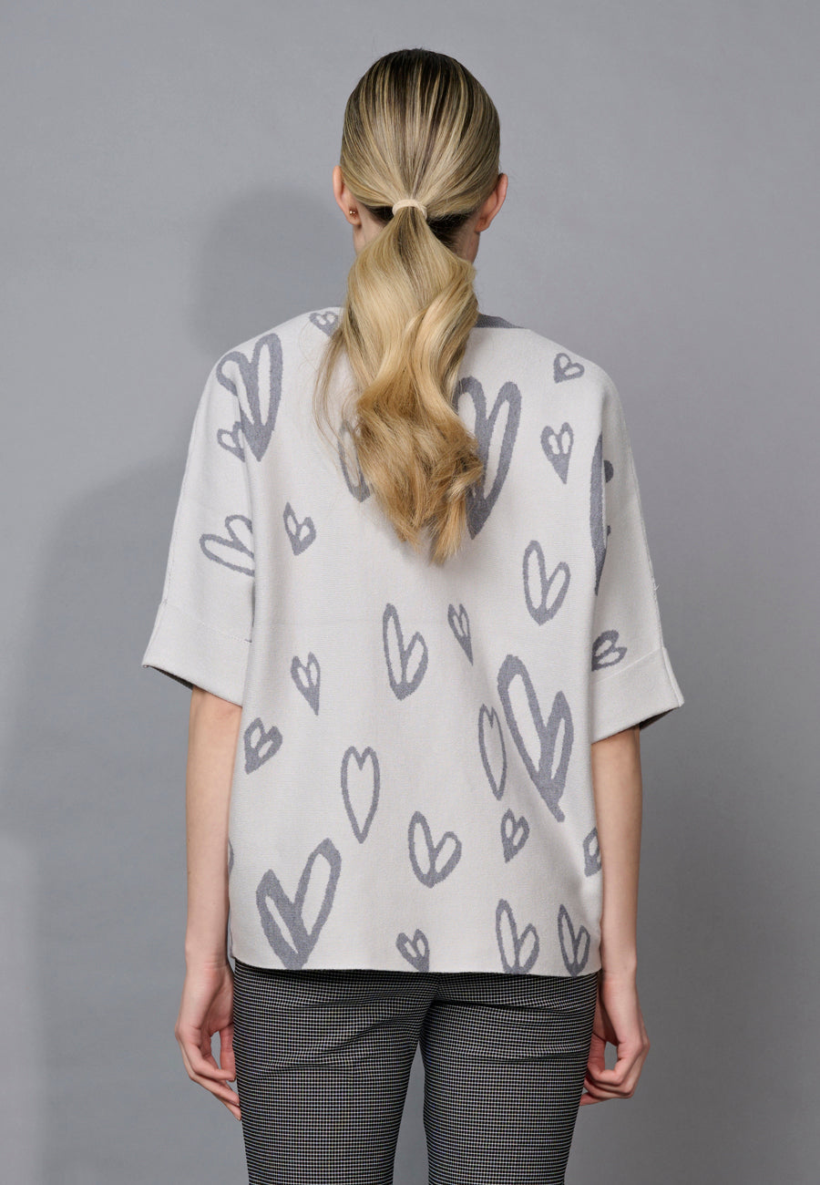 STONE EMBELLISHED HEART TOP