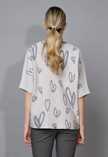 STONE EMBELLISHED HEART TOP