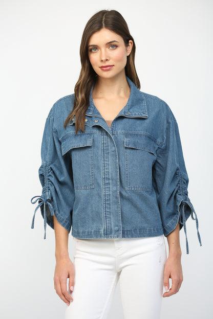 Front Flap Denim Jacket
