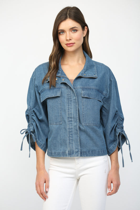 Front Flap Denim Jacket