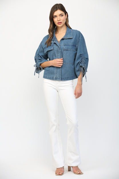 Front Flap Denim Jacket