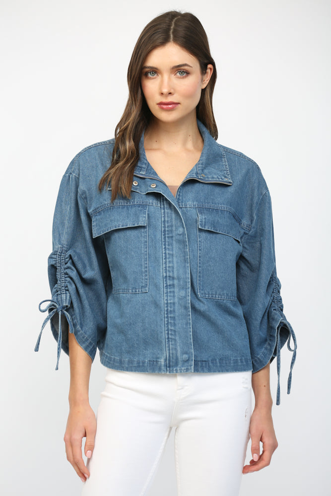 Front Flap Denim Jacket