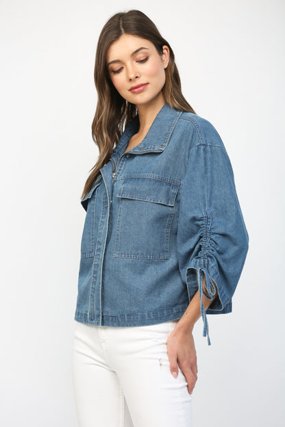 Front Flap Denim Jacket