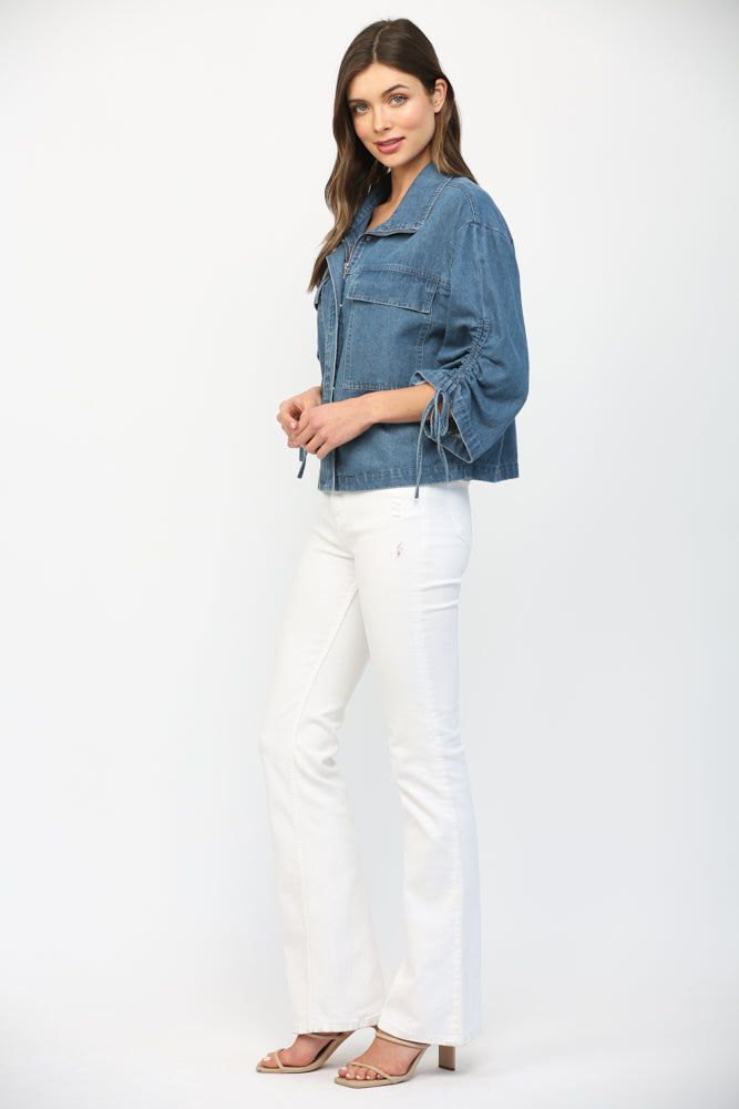 Front Flap Denim Jacket