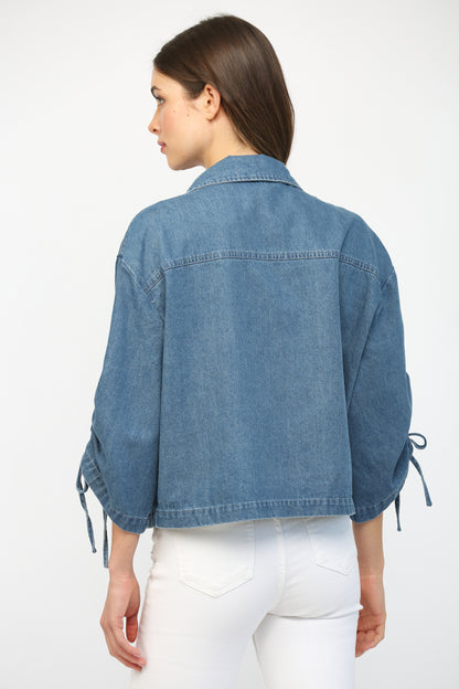 Front Flap Denim Jacket